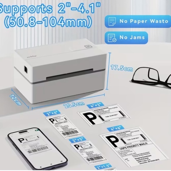 NEW Wireless Thermal Label Printer - Picture 2 of 3